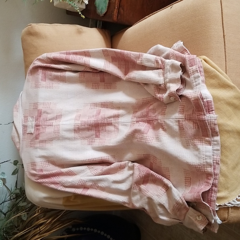 We The Free Pink and Cream Plaid Jacket - Picture 8 of 8